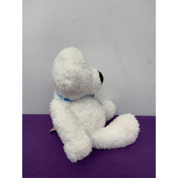 Ganz HX10916 9 Inch Mini Tubby Tummies White Bear Black Nose Blue Dotted Bow - Picture 2 of 9